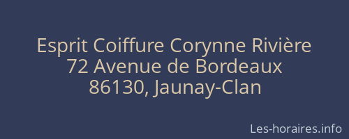 Esprit Coiffure Corynne Rivière
