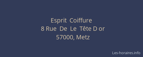 Esprit  Coiffure