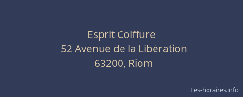 Esprit Coiffure