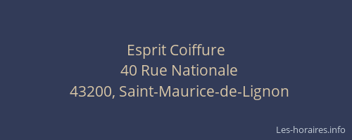 Esprit Coiffure
