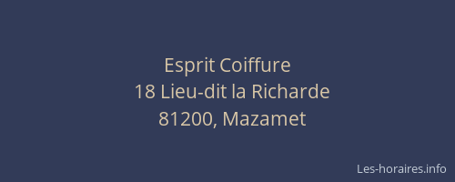 Esprit Coiffure