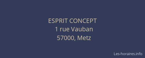 ESPRIT CONCEPT