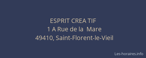 ESPRIT CREA TIF