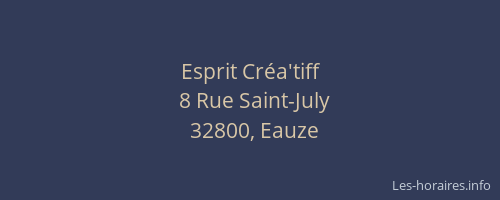 Esprit Cr&eacute;a'tiff