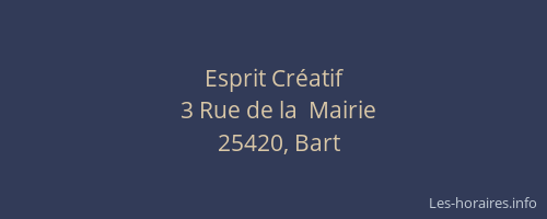 Esprit Cr&eacute;atif