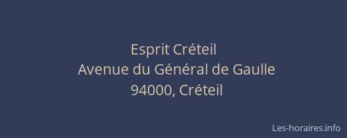 Esprit Cr&eacute;teil