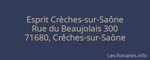 Esprit Crèches-sur-Saône