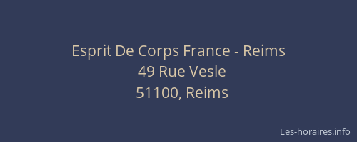 Esprit De Corps France - Reims