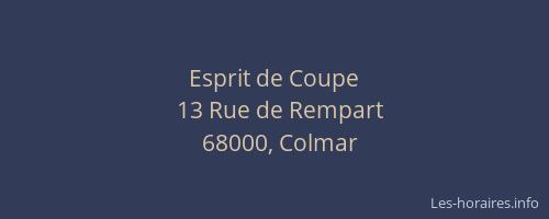 Esprit de Coupe