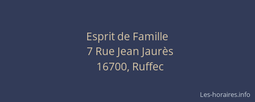 Esprit de Famille