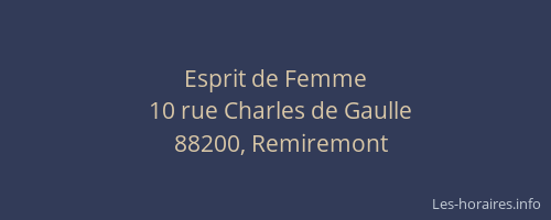 Esprit de Femme
