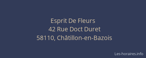Esprit De Fleurs