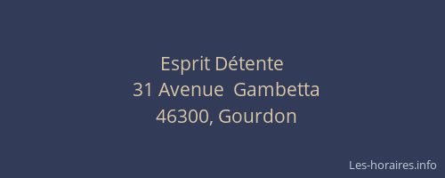 Esprit D&eacute;tente