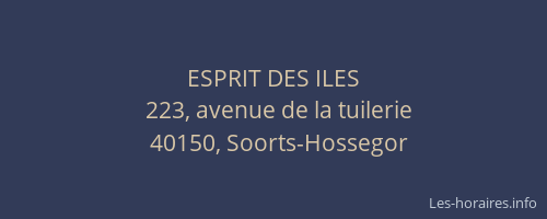 ESPRIT DES ILES