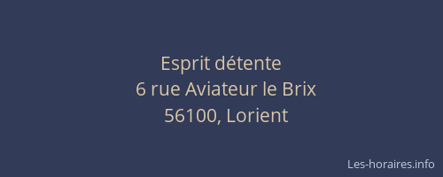 Esprit détente