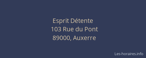 Esprit Détente
