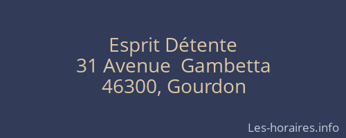 Esprit Détente