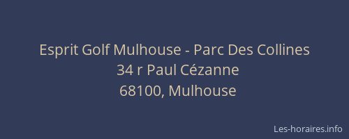 Esprit Golf Mulhouse - Parc Des Collines