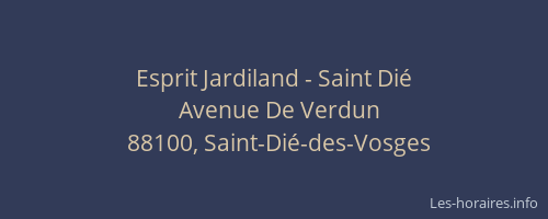 Esprit Jardiland - Saint Di&eacute;