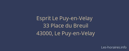 Esprit Le Puy-en-Velay