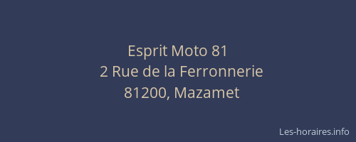 Esprit Moto 81