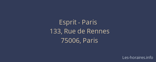 Esprit - Paris
