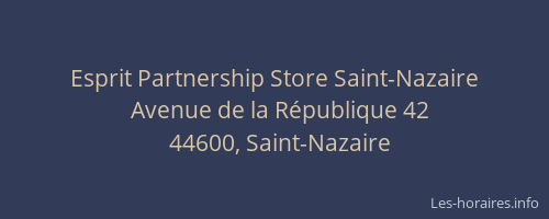 Esprit Partnership Store Saint-Nazaire