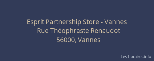 Esprit Partnership Store - Vannes
