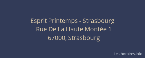 Esprit Printemps - Strasbourg