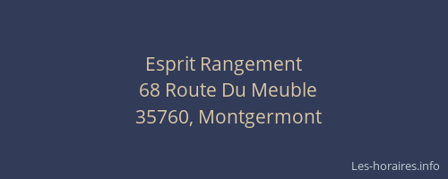 Esprit Rangement