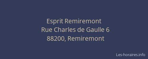 Esprit Remiremont