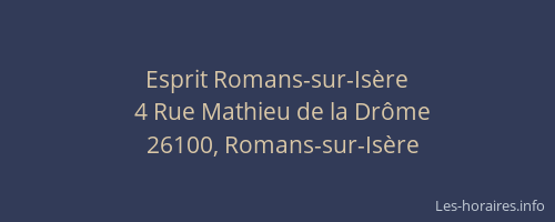 Esprit Romans-sur-Is&egrave;re