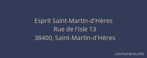 Esprit Saint-Martin-d'H&egrave;res