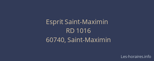 Esprit Saint-Maximin