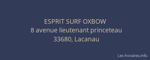 ESPRIT SURF OXBOW