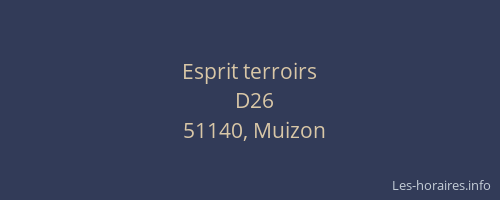 Esprit terroirs