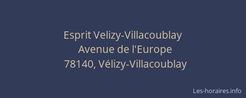 Esprit Velizy-Villacoublay