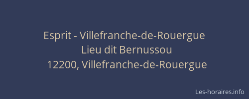 Esprit - Villefranche-de-Rouergue