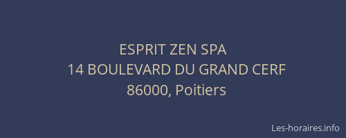 ESPRIT ZEN SPA