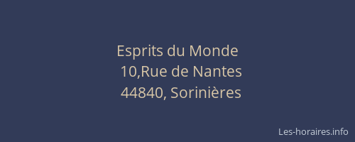 Esprits du Monde