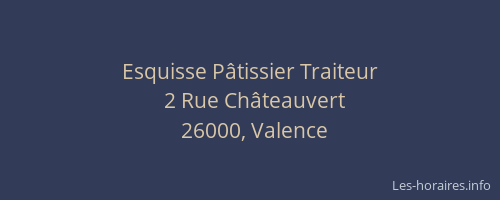 Esquisse Pâtissier Traiteur