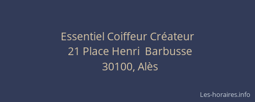 Essentiel Coiffeur Cr&eacute;ateur