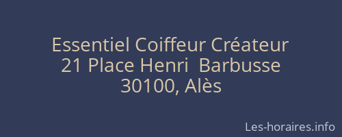 Essentiel Coiffeur Créateur