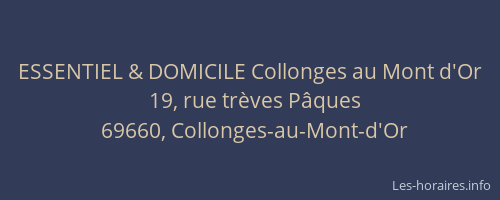 ESSENTIEL & DOMICILE Collonges au Mont d'Or