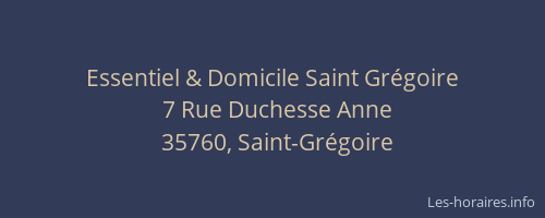 Essentiel & Domicile Saint Grégoire