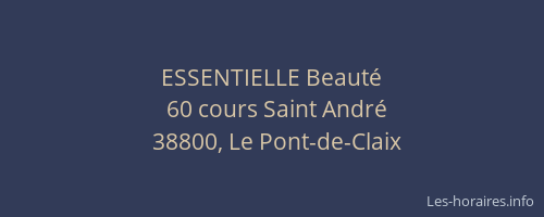 ESSENTIELLE Beaut&eacute;