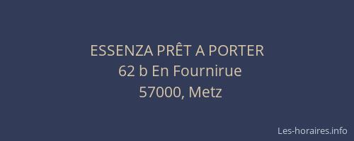 ESSENZA PRÊT A PORTER