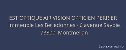 EST OPTIQUE AIR VISION OPTICIEN PERRIER