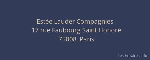Estée Lauder Compagnies