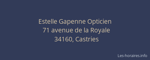 Estelle Gapenne Opticien